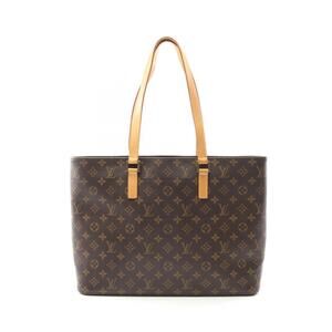 Louis Vuitton Luco Tote Bag canvas leather Monogram brown